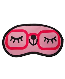 Jenna Pink Specs Printed Sleeping Eye Mask