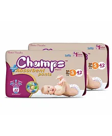 Champs High Absorbent Diaper Pants Small Size Pack of 2 - 84 Pieces