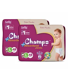Champs High Absorbent Diaper Pants Large Size Pack of 2 - 96 Pieces