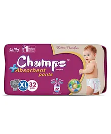 Champs High Absorbent Pant Style Diaper X-Large  - 32 Pieces