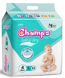 Champs Soft & Dry Diaper Pants Large Size - 62 Pieces