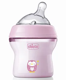 Chicco Natural Feeling Feeding Bottle with Slow Flow Nipple Pink - 150 ml