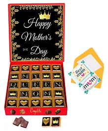 Expelite Best Chocolates and Greetings Gifts Combo for Mothers day 25 pc