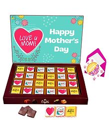 Expelite Unique Mothers day Chocolate and Greetings Gifts from Son - 24 pc