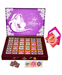 Expelite Mothers day Greeting card and Chocolate Gift box for Grandma - 24pc