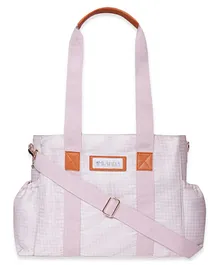 Mi Arcus Check Diaper Bag - Pink