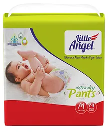 Little Angel Pant Style Extra Dry Diapers Medium - 74 Pieces