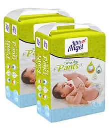Little Angel Pant Style Extra Dry Large Diapers Pack of 2 - 48 Pieces Each