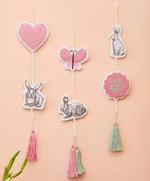 Mi Arcus Nursery Bunny Wall Hangings Pack of 3 - Multicolour
