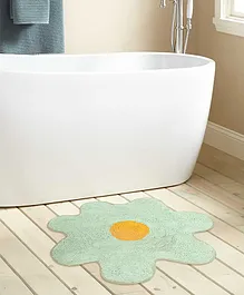 Mi Arcus Flower Design Bath Mat - Green