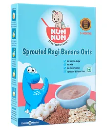 NumNum Sprouted Ragi Banana Oats - 200 gm