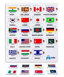 FunBlast World Country Flags Puzzle for Kids - Learning Board for Kids, Countries and Capitals for Kids, Educational Board Games for Kids - Countries & Flags Learning for Kids