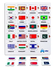 FunBlast World Country Flags Puzzle for Kids - Learning Board for Kids, Countries and Capitals for Kids, Educational Board Games for Kids - Countries & Flags Learning for Kids