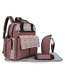 Alameda Grey Alameda Convertible Diaper Bag Backpack with Nappy Mat & Bottle Holder - Brown