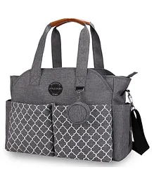 Little Story Signature Diaper Bag - Grey