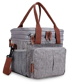 Little Story Insulated Lunch Bottle Bag - Grey