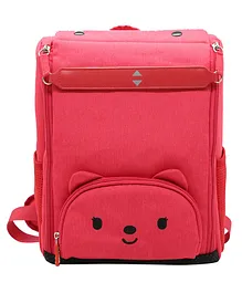 Nohoo Jungle Cat Faced School Bag - Red