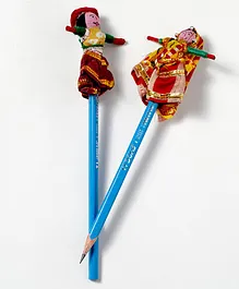 Tahanis Gift Set Of Pair Of Puppet Pencils - Blue
