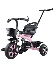 Toyzoy Pluto Kids Tricycle With Parental Push Handle - Pink