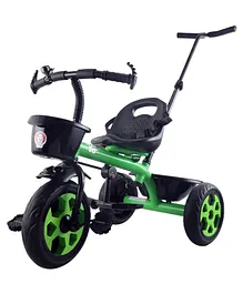 Toyzoy Pluto Kids Tricycle With Parental Push Handle - Neon Green
