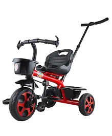 Toyzoy Pluto Kids Trike|Tricycle with Parental Push Handle TZ 548 - (Red)