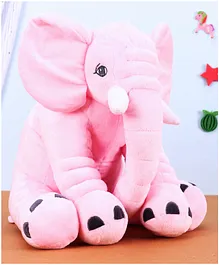 Little Innocents Fibre Filled Stuffed Elephant Baby Soft Toy Cum Pillow - Pink