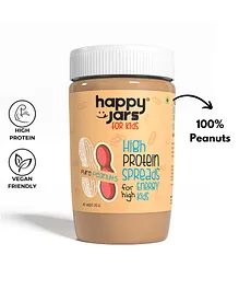Happy Jars Pure Peanuts High Protein Spread - 360 gm
