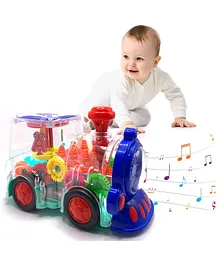 UNIQUEBUYIN Electric Gear Train Toy With Light & Sound Effect - Multicolour