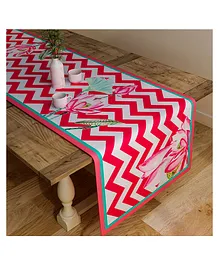 SEJ by Nisha Gupta Geometric Pink Table Runner - Pink