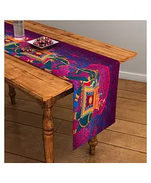 SEJ by Nisha Gupta Abstract Purple Table Runner - Purple