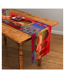 SEJ by Nisha Gupta Abstract Multicolor Table Runner - Multicolor