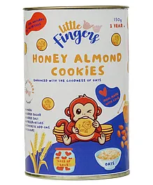 Little Fingers Honey Oats And Almond Cookies - 150 gm