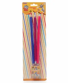 Tom & Jerry Velvet Coated Pencils With Sharpener & Eraser Pack of 3 - Multicolor
