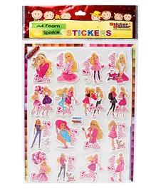 Sticker Bazaar Barbie Foam Stickers Multicolor - 16 Pieces