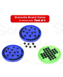 Sarvda Mind Challenging Brainvita Board Game- 3 Pack 