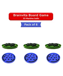 Sarvda Mind Challenging Brainvita Board Game- 6 Pack 