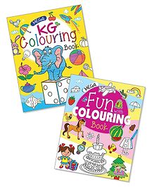 Mega KG & Fun With Coloring Books Set Of 2 - English