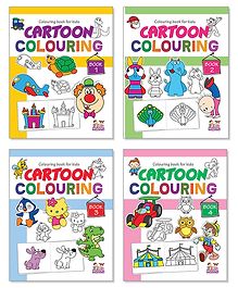 Cartoon Coloring Books Vol 1 to 4 Set Of 4 - English