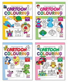 Cartoon Coloring Books Vol 1 to 4 Set Of 4 - English