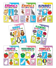 Colouring Books Set of 8 - English