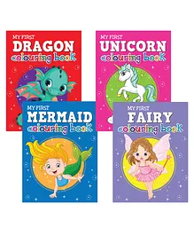B. JAIN Magical Creatures Colorings Books - Set of 4