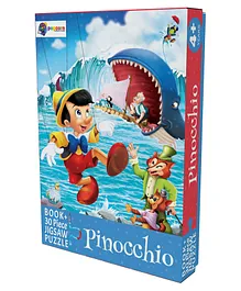 Popcorn Pinocchio Jigsaw Puzzle & Story Book Multicolor - 30 Pieces