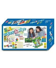 Blue Mount 5 In 1 Colour & Wipe Activity Game - Blue