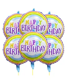 AMFIN (Pack of 7) Happy Birthday foil balloon / Foil Balloon for Birthday / Birthday decorations / Photo Decoration for Birthday Balloons - Multi