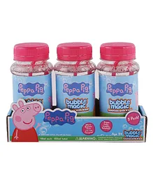 Bubble Magic Peppa Pig Pack of 3 Solution With Wand - 118 ml Each