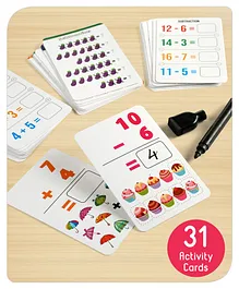 Babyhug Simple Maths Write N Wipe Activity Cards - MultiColour 