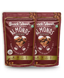 SnackAmor Premium Roasted Salted Almond Pack Of 2 - 170 gm 