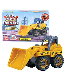Mighty Machines Buildables Loader Toy Set of 26 Pieces - Yellow