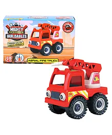 Mighty Machines Buildables Aerial Fire Truck Set of 28 Pieces - Red