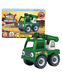 Mighty Machines Buildables Gun Truck Toy Green - 30 pieces